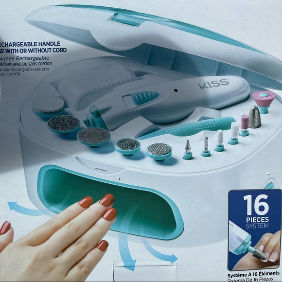 Kiss 16 piece nail care system power file & nail dryer New in Box - Picture 4 of 9